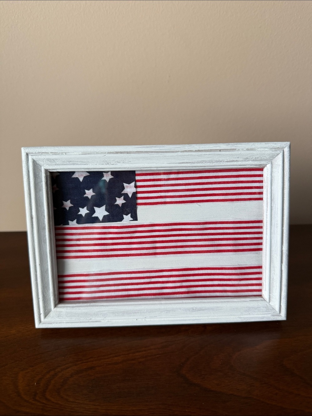 Patriotic White 4x6 Framed Flag Art – Home Accents